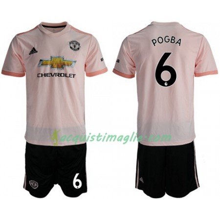 Divisa di Calcio Manchester United Pogba 6 Bambino Trasferta 2018/2019